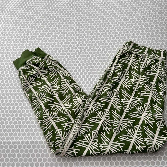 Pact Forest Green and White Tree Pajama Set 100 % Organic Cotton Size S - Picture 3 of 6